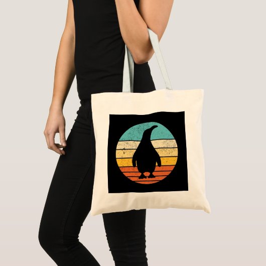 Penguin Retro  Sunset Tote Bag (Voorkant (product))