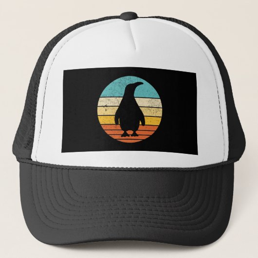 Penguin Retro  Sunset Trucker Pet (Voorkant)