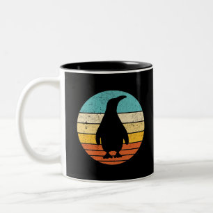 Penguin Retro  Sunset Tweekleurige Koffiemok