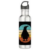 Penguin Retro  Sunset Waterfles (Voorkant)