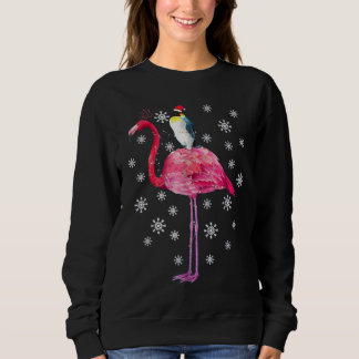 Penguin Riding Flamingo Kerstmis Pajamas Tshirt