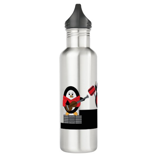 Penguin Rock Band Cute Waterfles (Links)