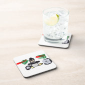 Penguin rock Christmas  Bier Onderzetter (Rechterzijde)