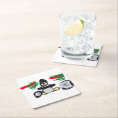 Penguin rock Christmas  Kartonnen Onderzetters (Insitu)