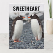 PENGUÏN ROMANTISCHE LIEFDE OVERGROTE GROOT KAART (Voorkant)