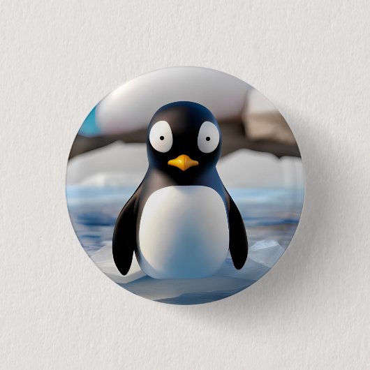 Penguin Ronde Button 3,2 Cm (Voorkant)
