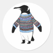 Penguin Ronde Sticker (Voorkant)