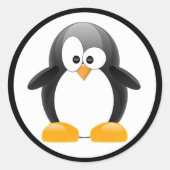 Penguin Ronde Sticker (Voorkant)