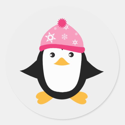 Penguin Ronde Sticker (Voorkant)