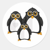 Penguin Ronde Sticker (Voorkant)