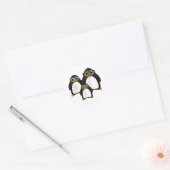 Penguin Ronde Sticker (Envelop)