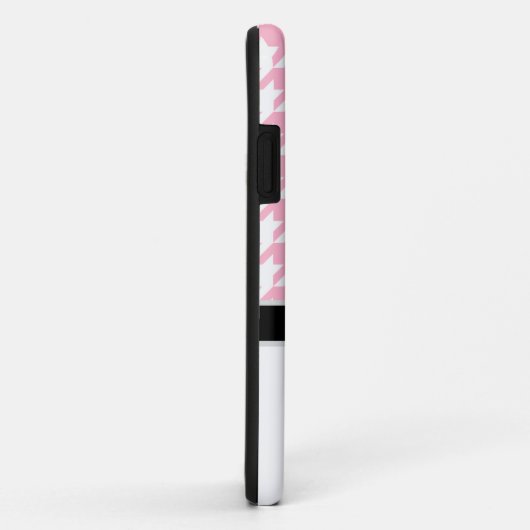 Penguin Roze & Witte Houndstooth iPhone 5 Hoesje (Achterkant/rechts)