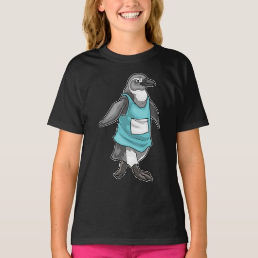Penguin Runner Running Sports T-shirt (Voorkant)