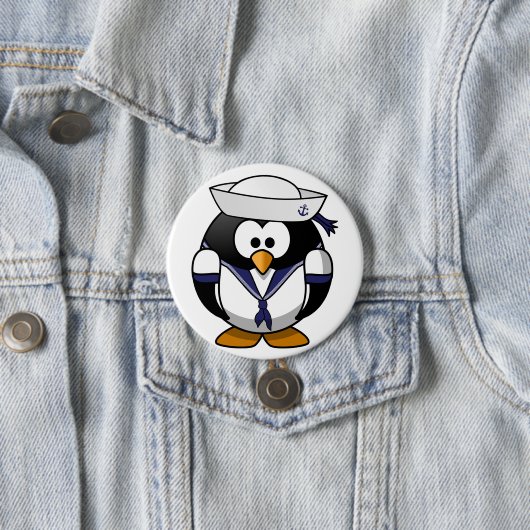 Penguin Sailor Button (In situ)