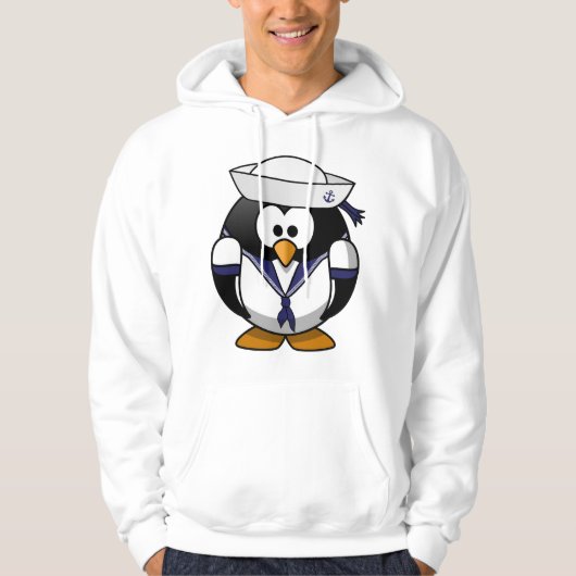 Penguin Sailor Mannen Hoodie (Voorkant)