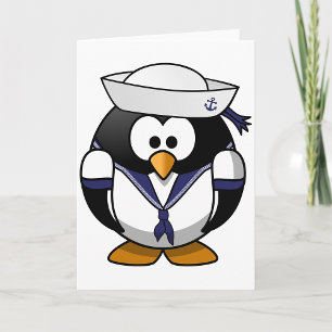 Penguin Sailor Wenskaarten Kaart