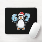 Penguin Santa Hat 67 Icy Numbers Christmas Birthda Muismat (Met muis)