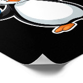 Penguin Santa Hat 67 Icy Numbers Christmas Birthda Poster (Hoek)