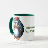 Penguin Santa Hat Sjaal Kerstmis Familie Matching Mok (Voorkant links)