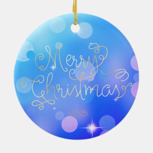 Penguin Santa Hat Year Ceramic Keramisch Ornament (Achterkant)