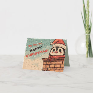 Penguin Santa Kaart