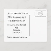 Penguin Save the Date Wedding Announding Aankondigingskaart (Achterkant)