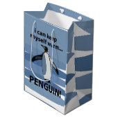 Penguin Schattige Bird Grappig Verjaardagsfeest Medium Cadeauzakje (Voorkant Gekanteld)