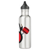 Penguin Schattige Drummer Waterfles (Rechts)