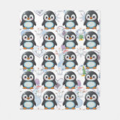 Penguin Schattige Kawaii Baby Pattern Fleece Deken (Voorkant)