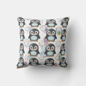 Penguin Schattige Kawaii Baby Pattern Kussen (Achterkant)