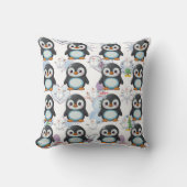 Penguin Schattige Kawaii Baby Pattern Kussen (Voorkant)