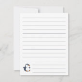 Penguin Schattige platte Briefpapier Kaarten voor  (Achterkant)
