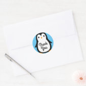 Penguin Schattige Winter 1e Verjaardag Dank u Ronde Sticker (Envelop)