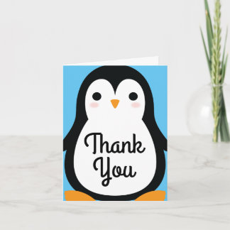 Penguin Schattige Winter Dank u 1e Verjaardag Kaar Kaart