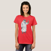 Penguin Scientist Test tube Laboratory T-shirt (Voorkant volledig)