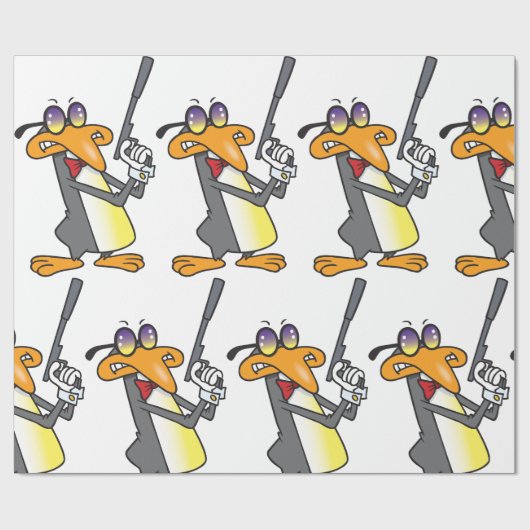 Penguin Secret Agent Cadeaupapier (Vlak)