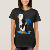 Penguin shark fin  illustration t-shirt (Voorkant)