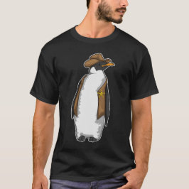 Penguin Sheriff Cowboy pet T-shirt