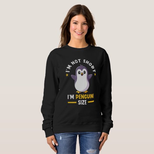 Penguin Short People I m not Short Penguin Trui (Voorkant volledig)
