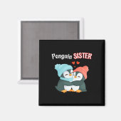Penguin Sister - Sibling's Funny & Schattigee  Magneet (Voorkant / Achterkant)