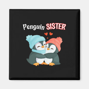 Penguin Sister - Sibling's Funny &amp; Schattigee  Magneet