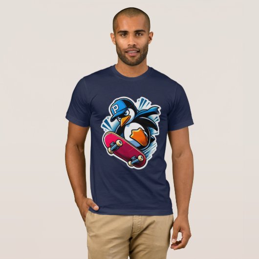 PENGUIN SKATEBOARDER 6 T-SHIRT (Voorkant volledig)