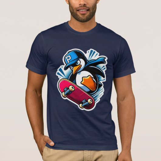 PENGUIN SKATEBOARDER 6 T-SHIRT (Voorkant)