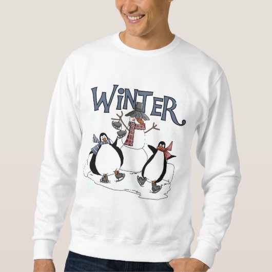 Penguin Skating Holiday Tshirts en Gifts (Voorkant)