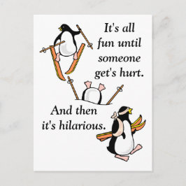 Penguin Ski Adventure Briefkaart