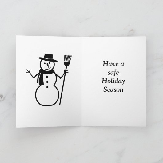 Penguin Ski Adventure Feestdagen Kaart (Binnen)