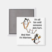 Penguin Ski Adventure Magneet (Voorkant / Achterkant)