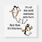 Penguin Ski Adventure Magneet (Voorkant)