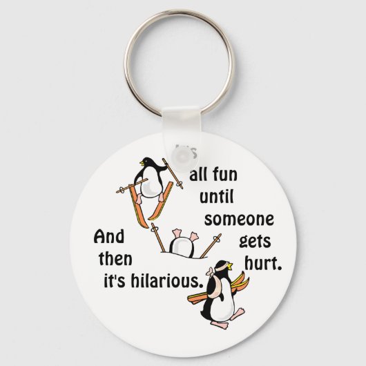 Penguin Ski Adventure Sleutelhanger (Voorkant)