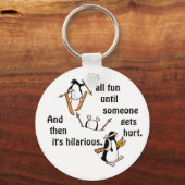 Penguin Ski Adventure Sleutelhanger (Voorkant)